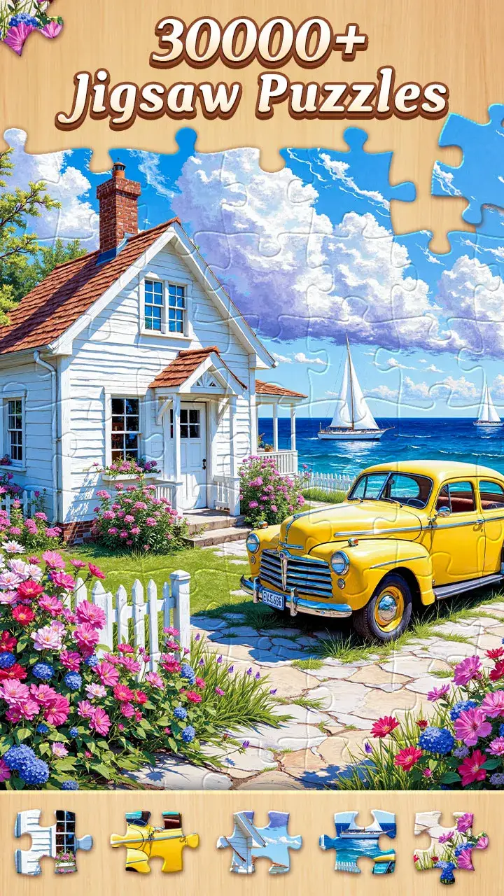 Wybór kolekcji obrazów w grze Classic Jigsaw